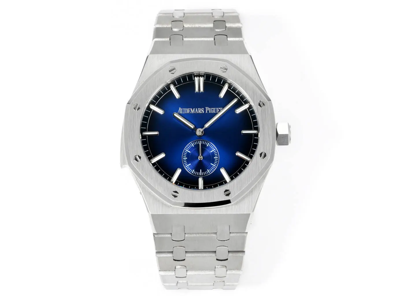 Audemars Piguet Royal Oak Series Men's Watch ?C Blue Dial, Stainless Steel Band, 42mm Case