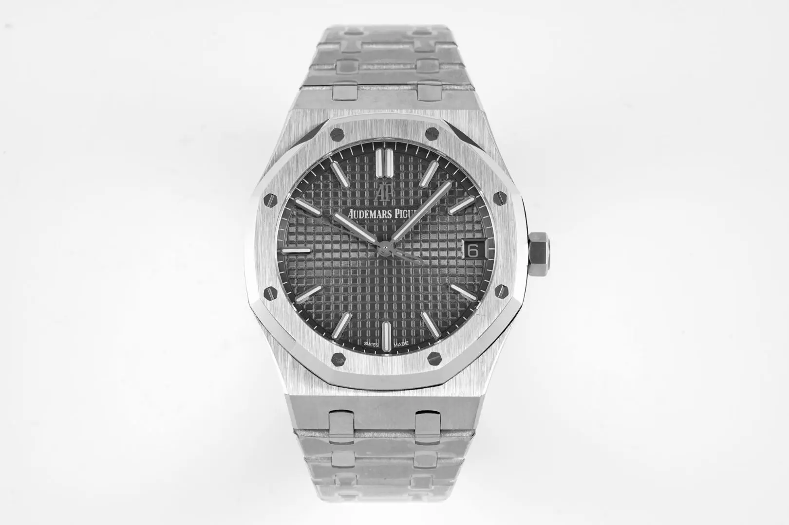 Audemars Piguet Royal Oak Automatic Watch 15500 Stainless Steel with Grey Dial