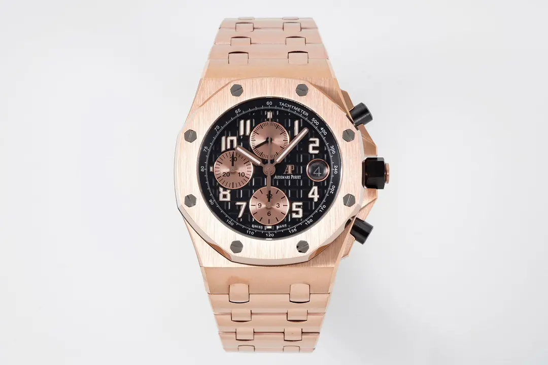 Audemars Piguet Royal Oak Offshore Rose Gold Bracelet Watch With Exclusive 4404 Chronograph Motion