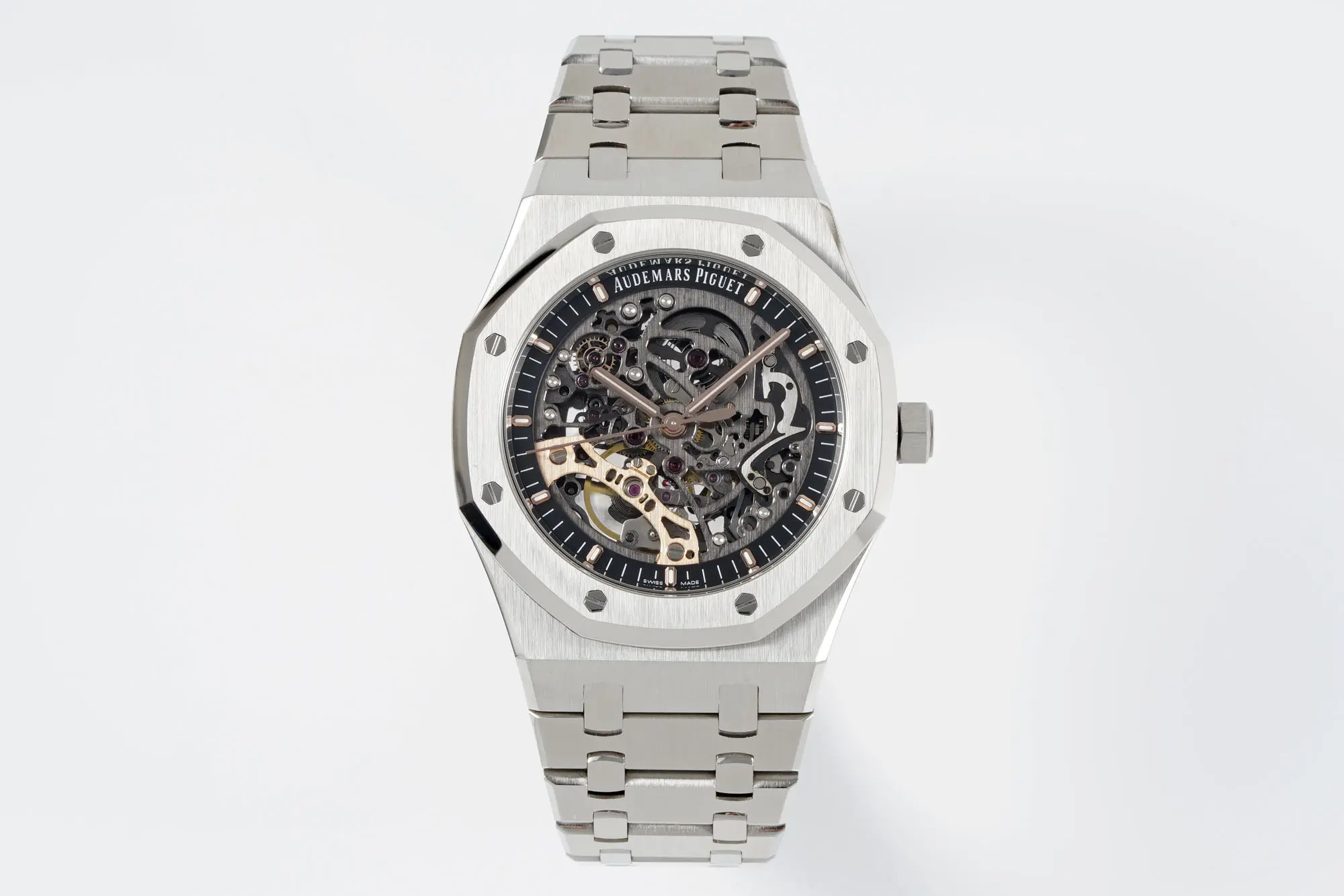 Audemars Piguet Royal Oak Offshore Men's Mechanical watch - Silver with Skeleton dial, 41mm case, Calibre 3132 Movement