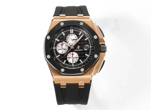 Audemars Piguet Royal Oak Black Ceramic Chronograph Rose Gold Watch