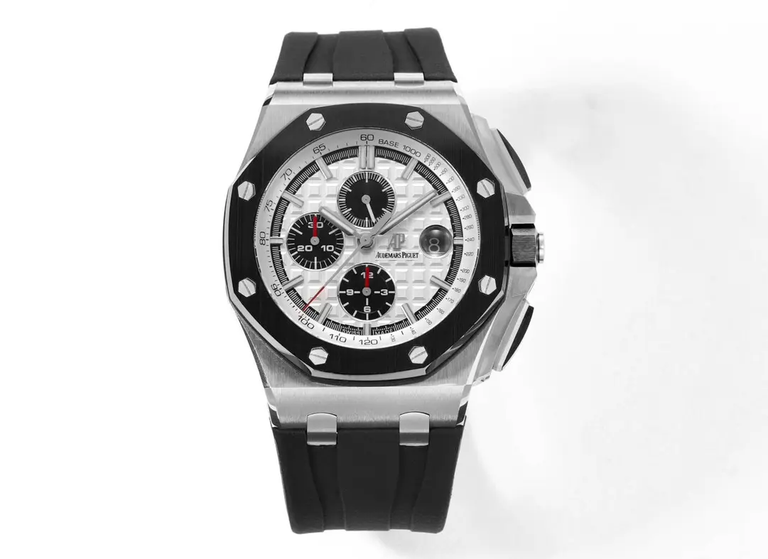 Audemars Piguet Royal Oak Offshore Chronograph in Silver and Black with Rubber Strap