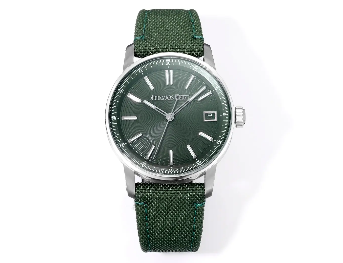 Audemars Piguet CODE 1159 Green Dial Stainless Steel Watch With Fabric Strap