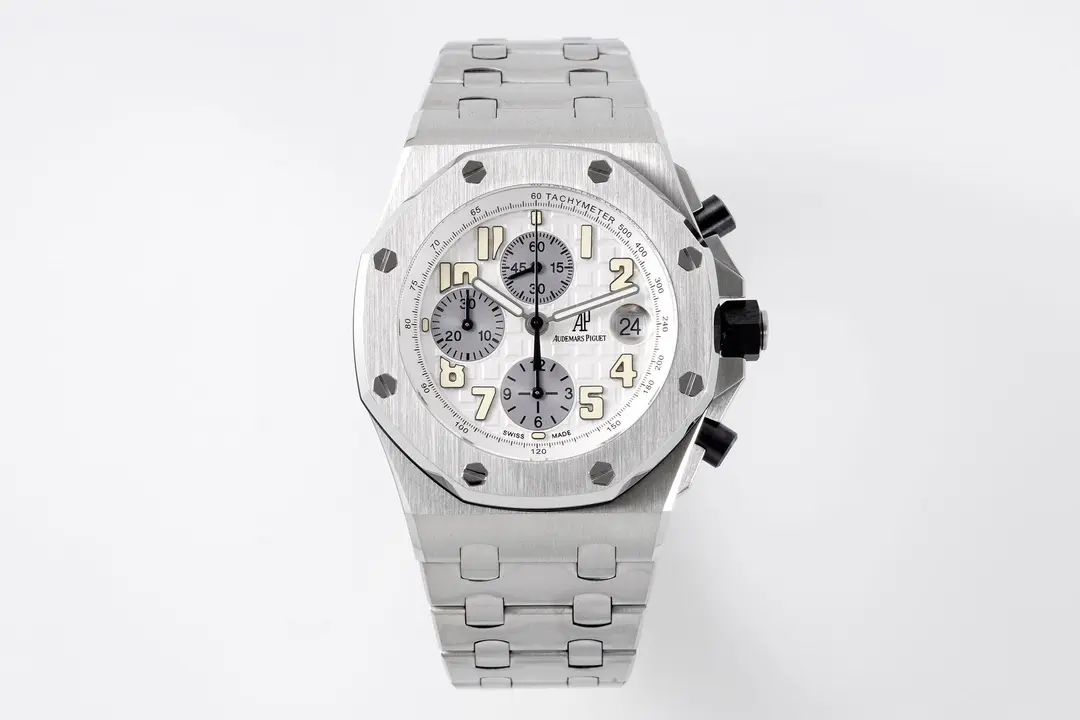 Audemars Piguet Royal Oak Offshore Stainless Steel Bracelet Watch - Silver Dial - Exclusive 4404 Chronograph movement