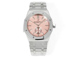 Audemars Piguet Royal Oak Series Men's Watch Stainless Steel with Pink Dial