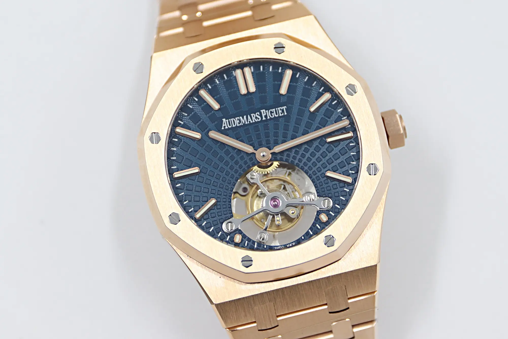 Audemars Piguet Royal Oak Tourbillon Upgrade Edition ?C Rose Gold with Blue Dial - 41mm Case, Model 2020 - Image 3