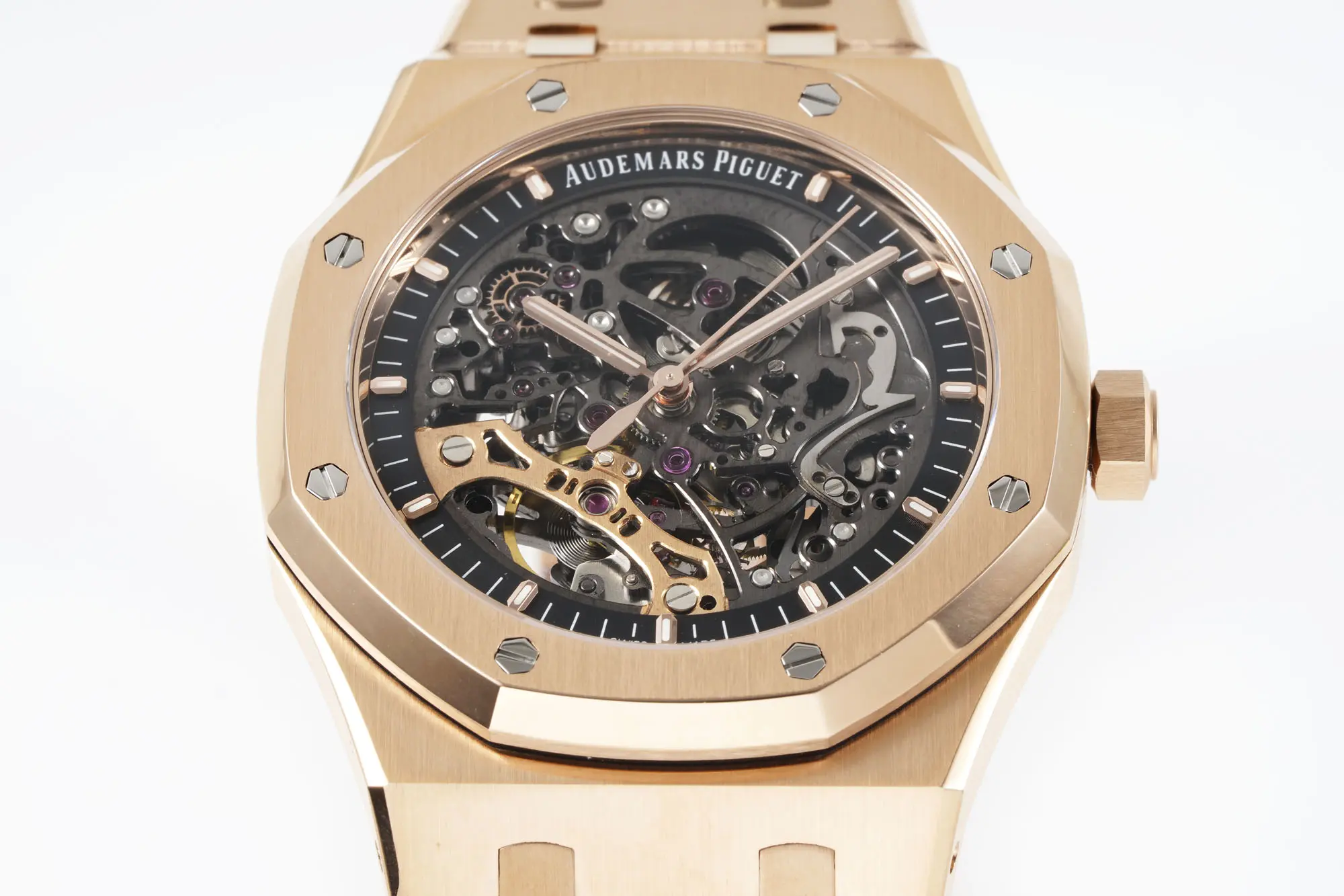 Audemars Piguet Royal Oak Offshore Men's Mechanical Watch 15407ST.OO.1220ST.01 - Rose gold, 41mm, Skeleton Dial - Calibre 3132 - Image 3