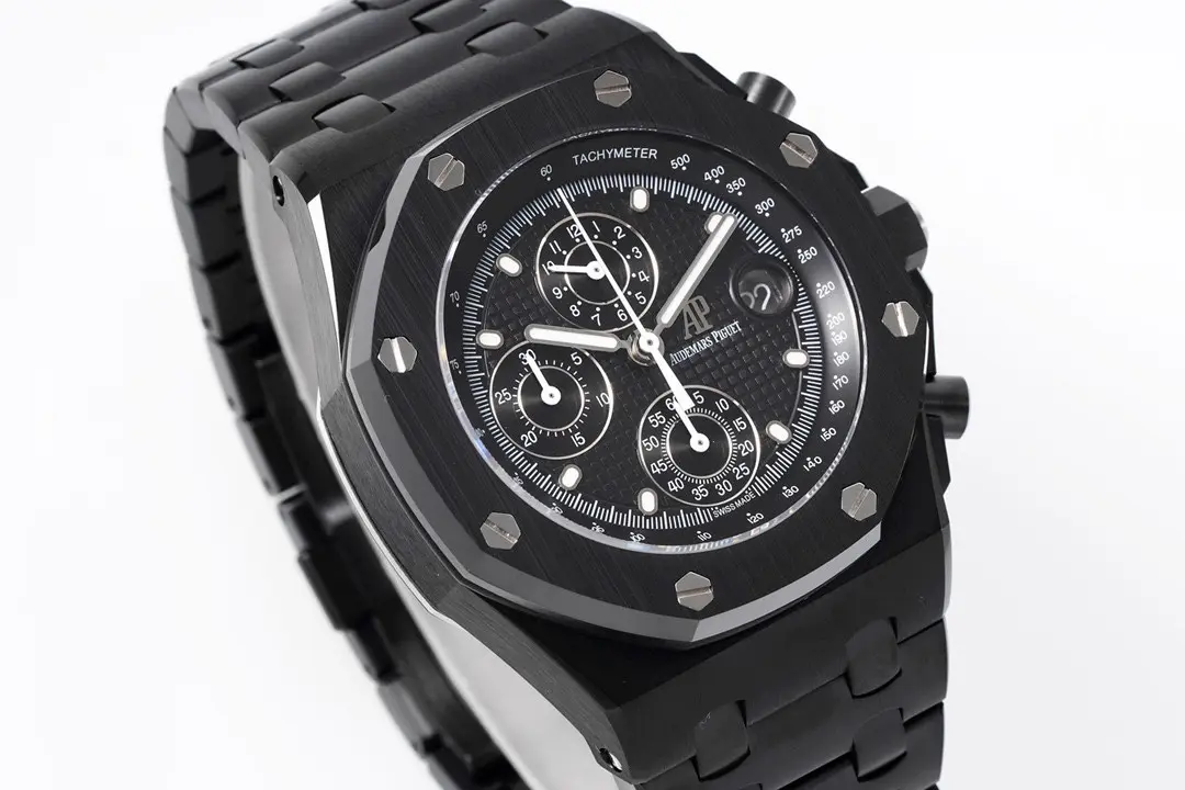 Audemars Piguet Royal Oak Black Stainless Steel Bracelet watch with Exclusive 4404 Chronograph movement - Image 3