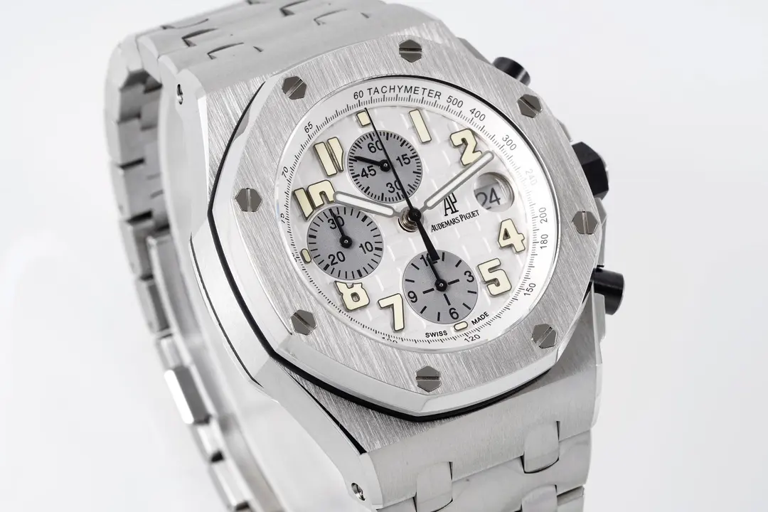 Audemars Piguet Royal Oak Offshore Stainless Steel Bracelet Watch - Silver Dial - Exclusive 4404 Chronograph movement - Image 3