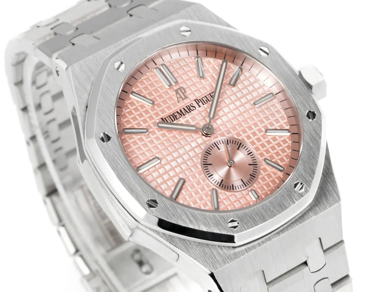 Audemars Piguet Royal Oak Series Men's Watch Stainless Steel with Pink Dial - Image 4
