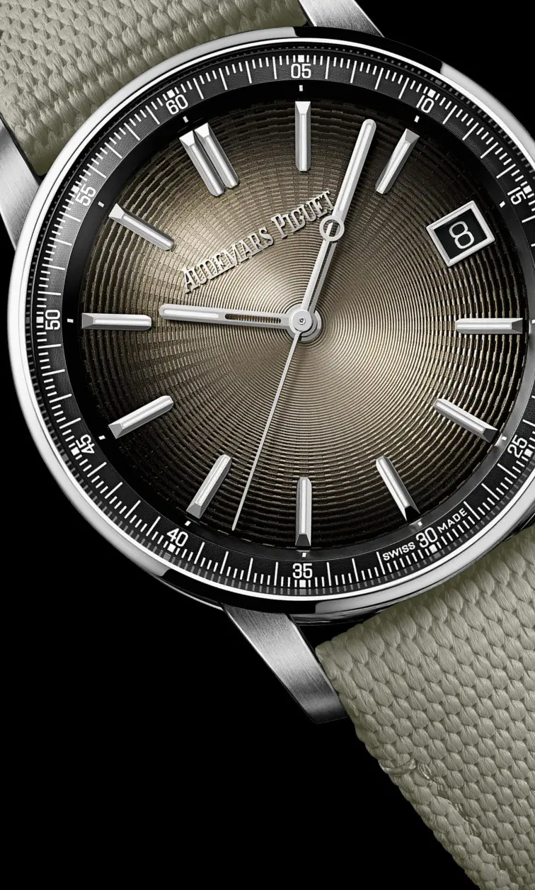 Audemars Piguet CODE 1159 Stainless Steel Watch With Smoked Dial And Fabric Strap ?C 41mm - Image 4