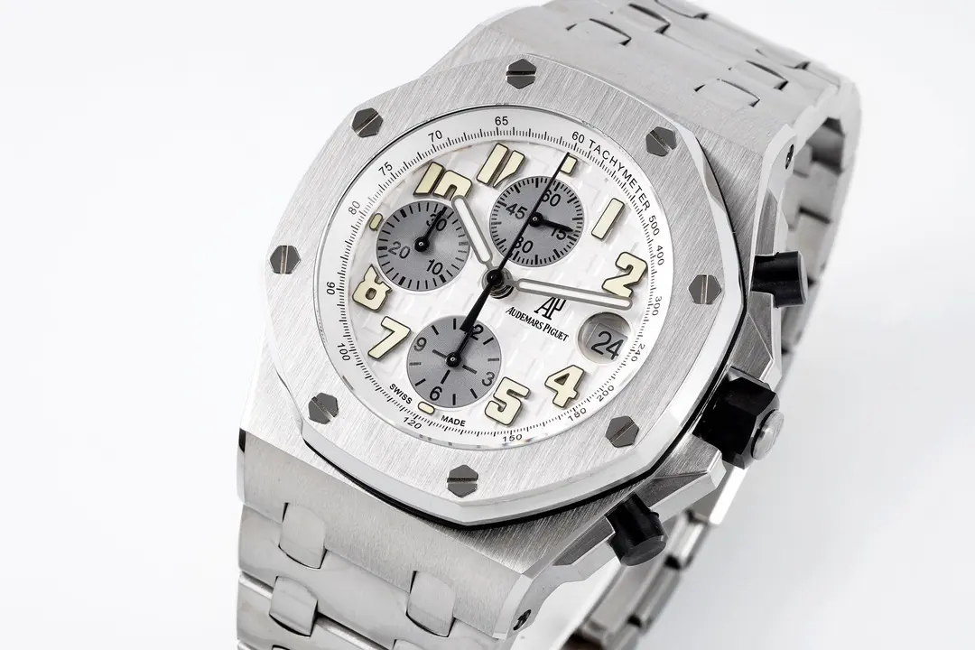 Audemars Piguet Royal Oak Offshore Stainless Steel Bracelet Watch - Silver Dial - Exclusive 4404 Chronograph movement - Image 4