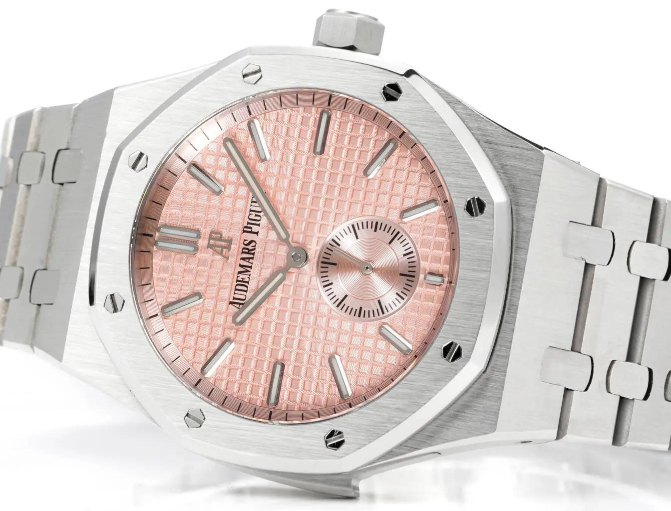 Audemars Piguet Royal Oak Series Men's Watch Stainless Steel with Pink Dial - Image 5
