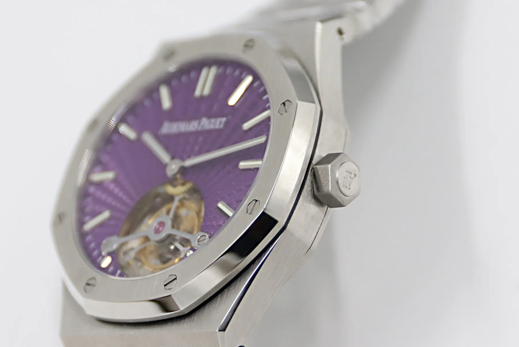 Audemars Piguet Royal Oak Tourbillon Upgrade Edition - Silver Case, Purple Dial 41mm - Image 5