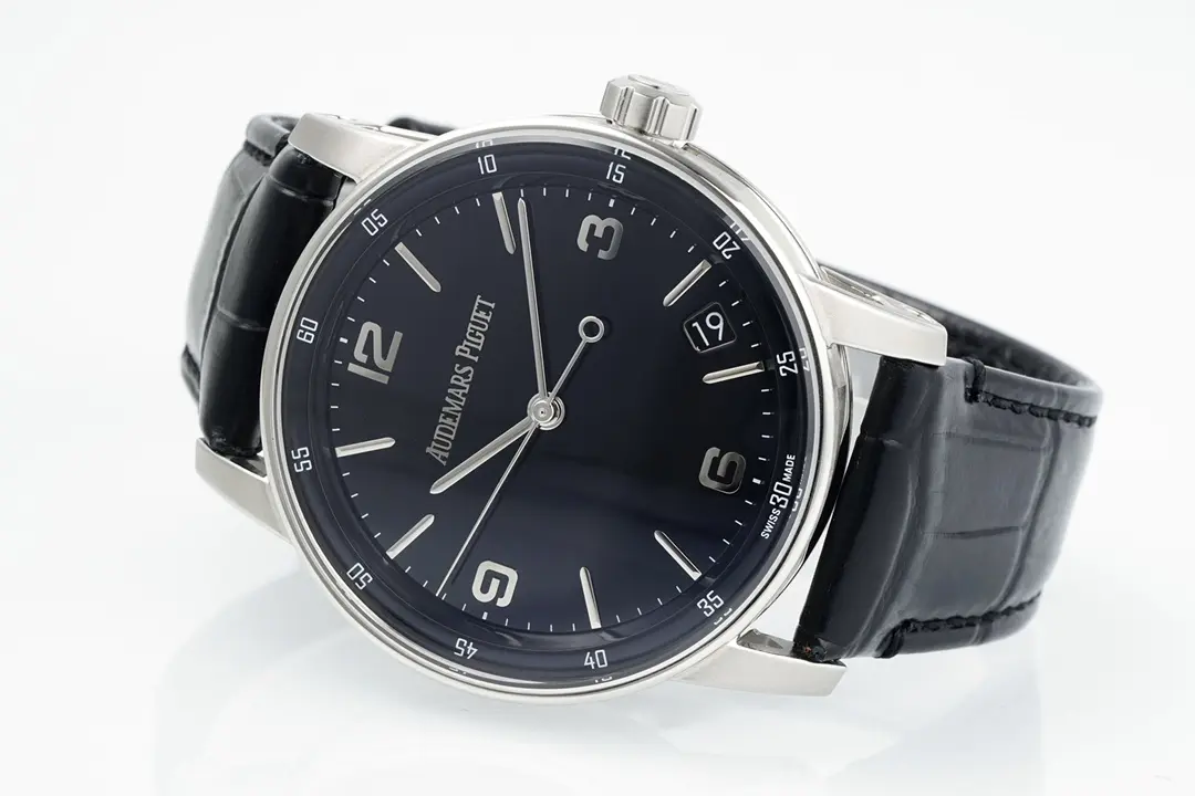 Audemars Piguet Code 11.59 Three-Hand Automatic Watch - 41mm Stainless steel Case with Black Leather Strap - Image 6