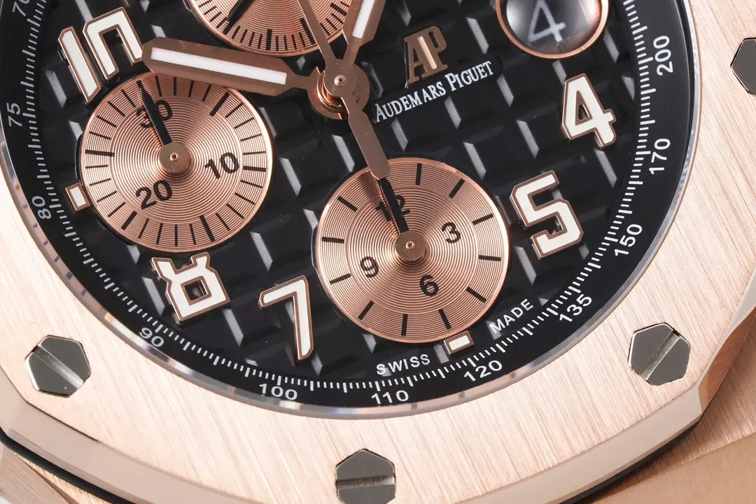 Audemars Piguet Royal Oak Offshore Rose Gold Bracelet Watch With Exclusive 4404 Chronograph Motion - Image 6