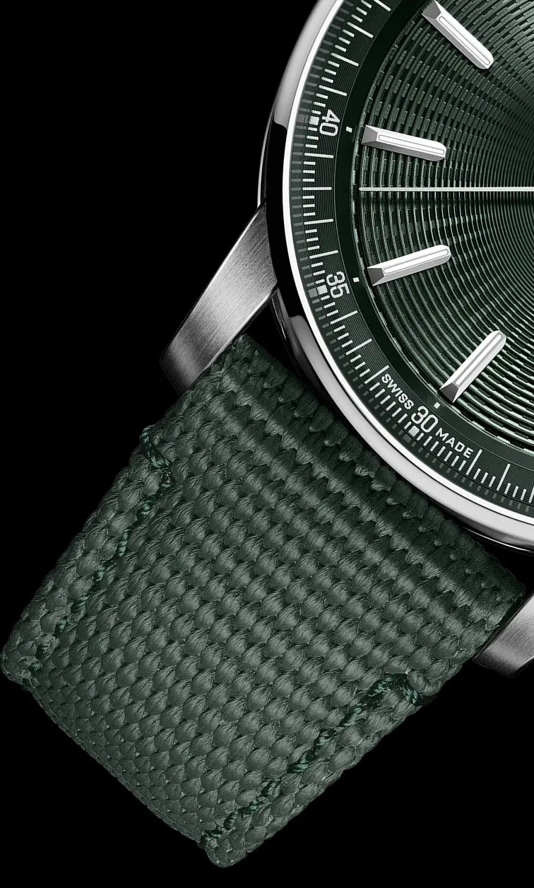 Audemars Piguet CODE 1159 Green Dial Stainless Steel Watch With Fabric Strap - Image 5