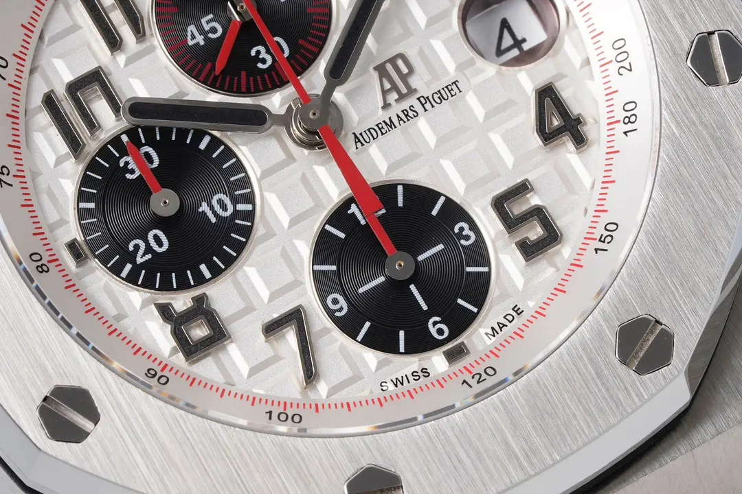 Audemars Piguet Royal Oak Offshore Stainless Steel Bracelet Watch - Silver Dial with Black Sub-dials - Image 6