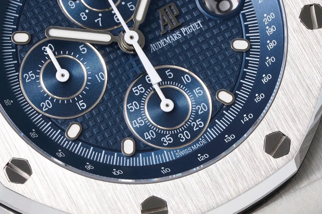 Audemars Piguet Royal Oak Offshore Stainless Steel Bracelet Watch With Blue Dial And 4404 Chronograph Motion - Image 6