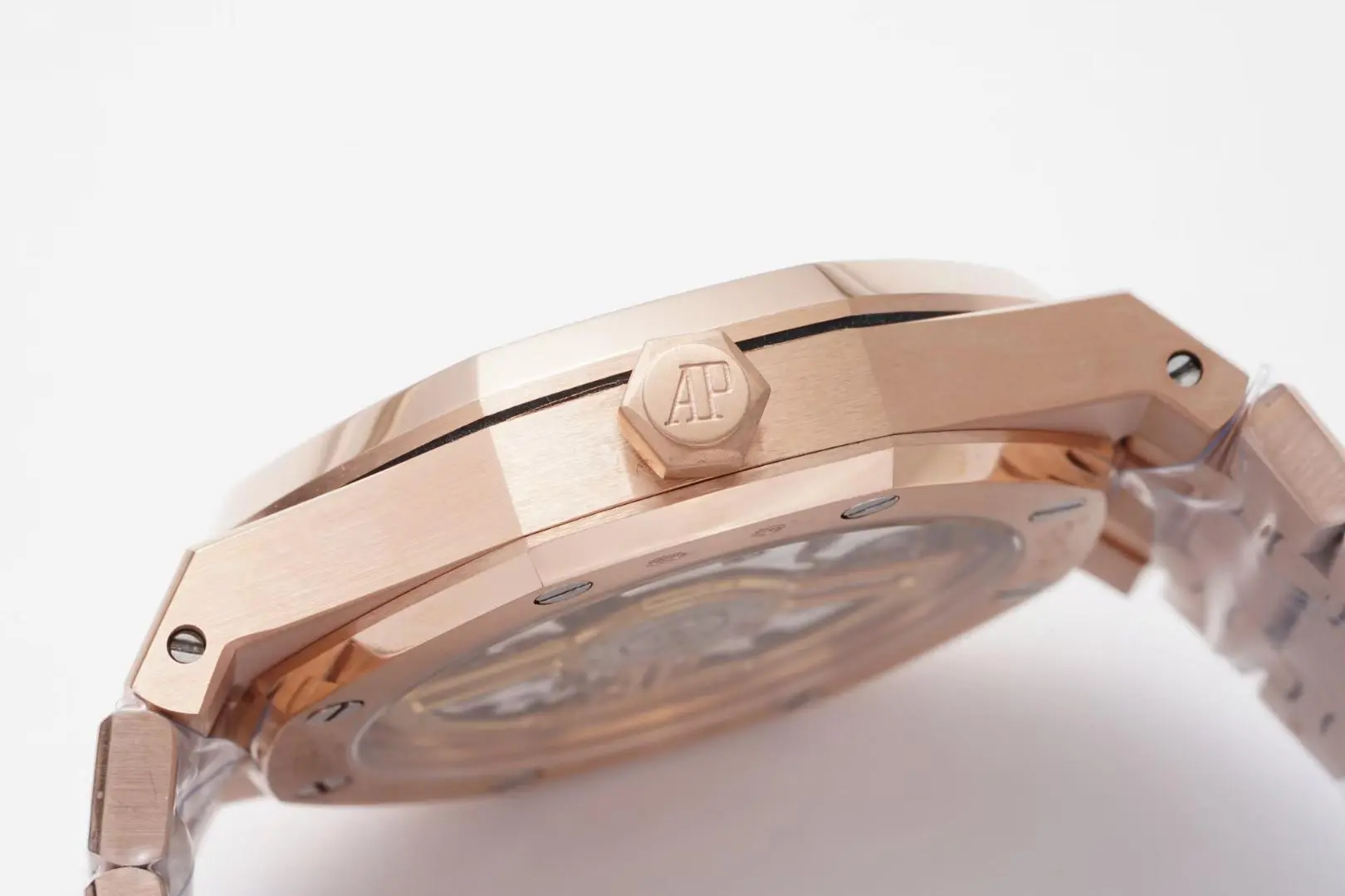 Audemars Piguet Royal Oak Black Dial 15500 Rose Gold Watch - Image 7