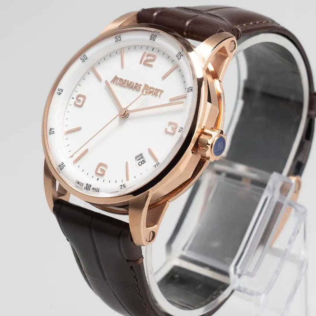 Audemars Piaget Code 11.59 Watch - Rose Gold, Stainless Steel and Brown Leather Strap. 41mm Case. Calibre 4303 Automatic Movement. - Image 7