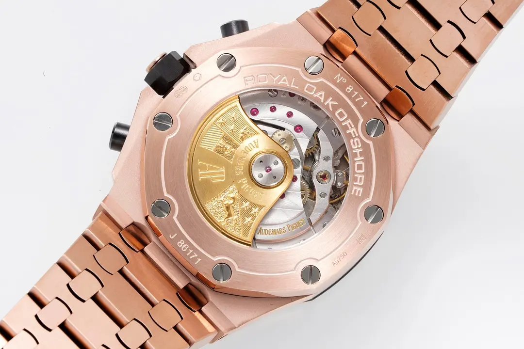 Audemars Piguet Royal Oak Offshore Rose Gold Bracelet Watch With Exclusive 4404 Chronograph Motion - Image 7