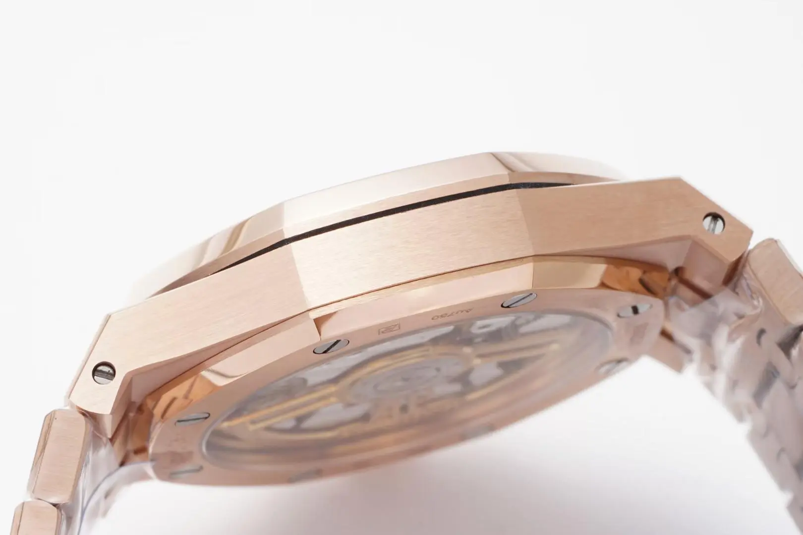 Audemars Piguet Royal Oak Black Dial 15500 Rose Gold Watch - Image 8