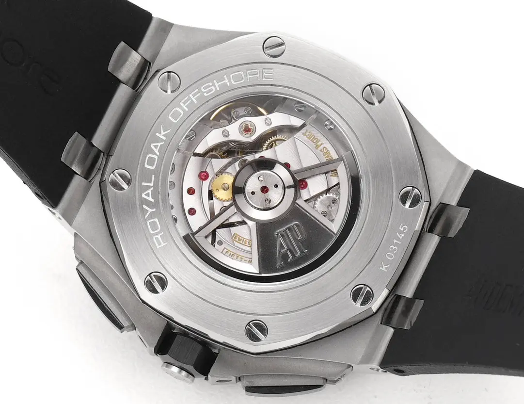 Audemars Piguet Royal Oak Offshore Chronograph in Silver and Black with Rubber Strap - Image 8