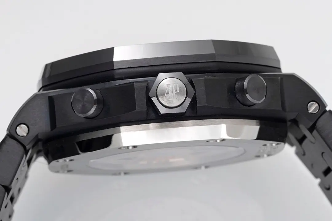 Audemars Piguet Royal Oak Black Stainless Steel Bracelet watch with Exclusive 4404 Chronograph movement - Image 8