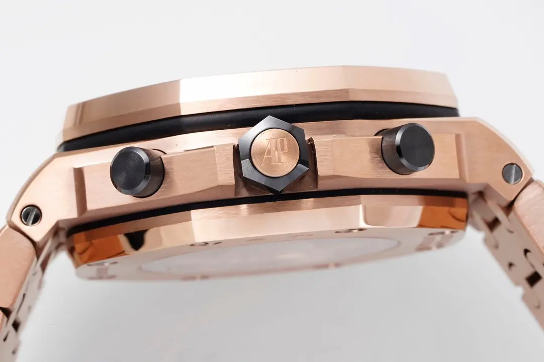 Audemars Piguet Royal Oak Offshore Rose Gold Steel Bracelet Watch With Blue Dial And 4404 Chronograph Motion - Image 8