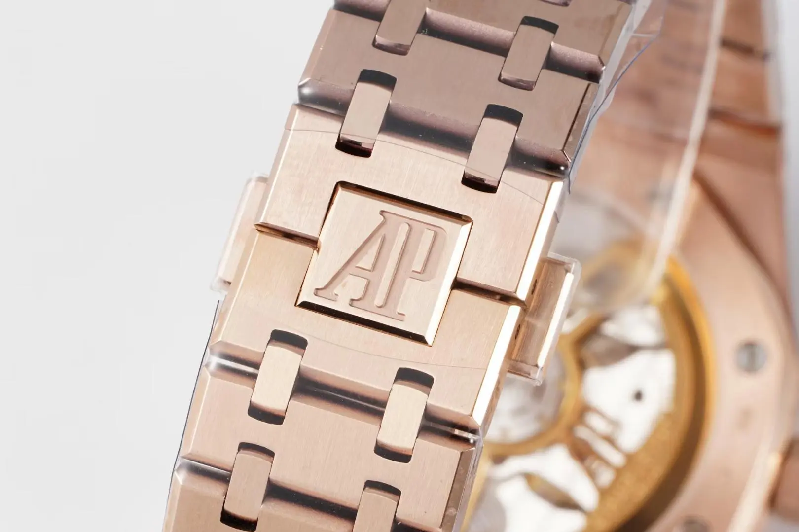 Audemars Piguet Royal Oak Black Dial 15500 Rose Gold Watch - Image 9