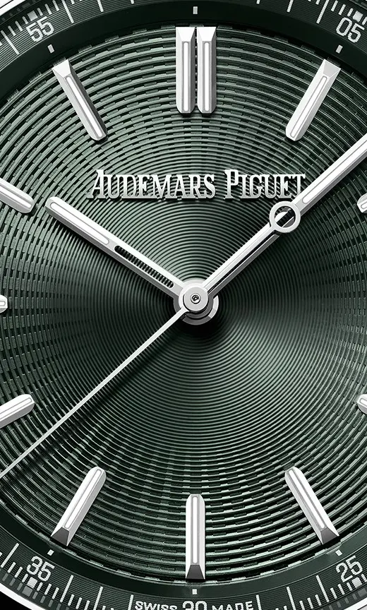 Audemars Piguet CODE 1159 Green Dial Stainless Steel Watch With Fabric Strap - Image 7