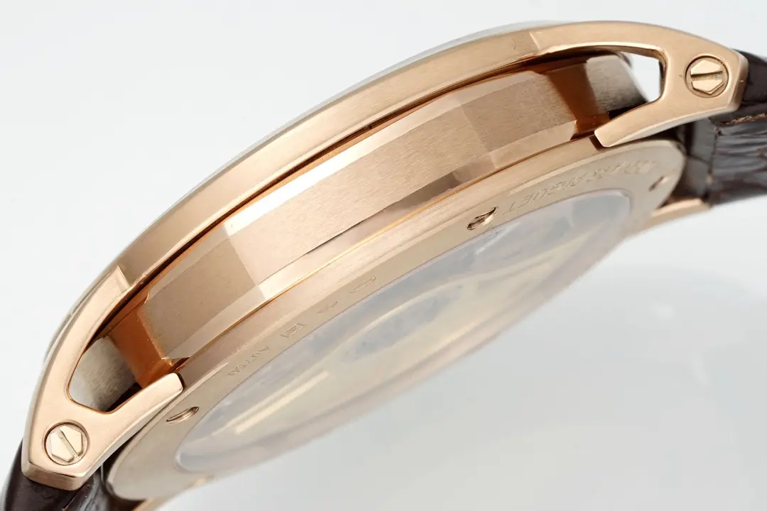 Audemars Piguet CODE 1159 Rose Gold Case with Brown Leather Strap - Blue Dial Three Hand Automatic Watch - Image 9