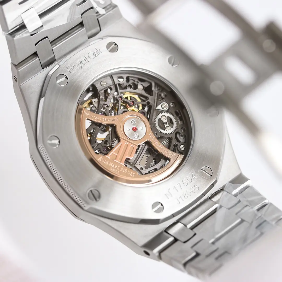 Audemars Piguet Royal Oak Offshore Men's Mechanical Watch 15407ST.OO.1220ST.01 - Silver with Rose Gold accents, Skeleton dial, 41mm - Image 10