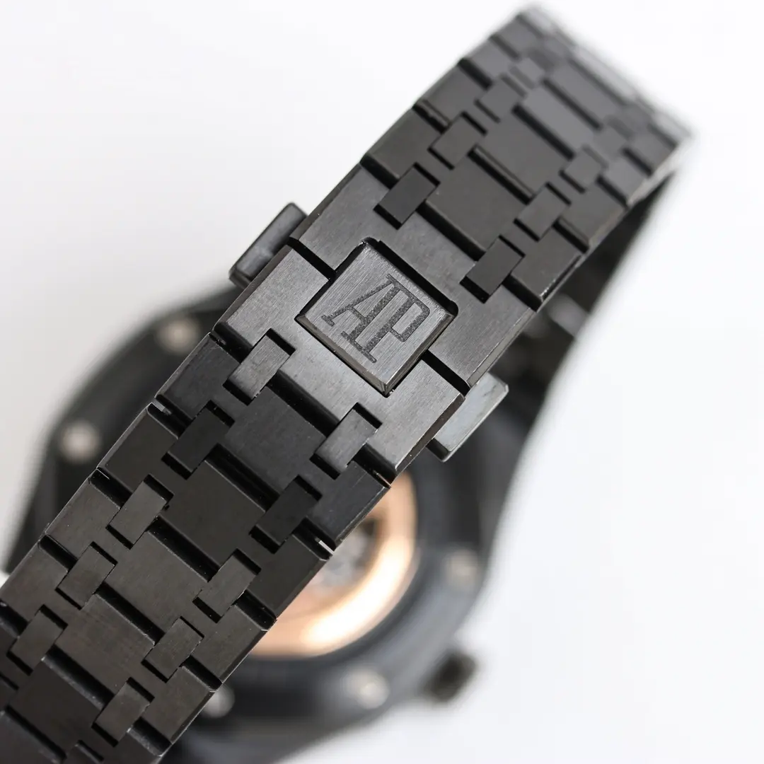 Audemars Piguet Royal Oak Black Ceramic Men's Mechanical Watch, 15407ST.OO.1220ST.01, 41mm, Skeleton dial with Rose Gold Markers and Calibre 3132 Movement - Image 10