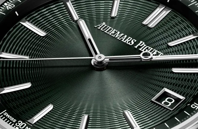 Audemars Piguet CODE 1159 Green Dial Stainless Steel Watch With Fabric Strap - Image 8