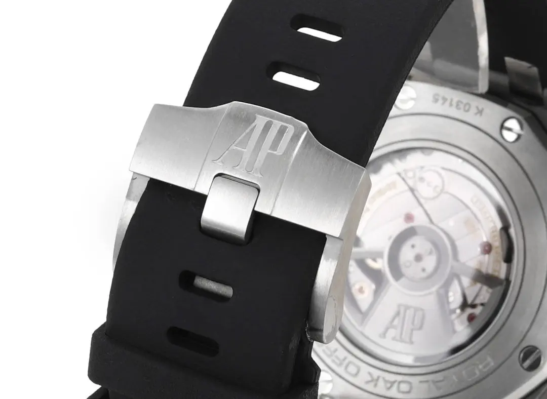 Audemars Piguet Royal Oak Offshore Chronograph in Silver and Black with Rubber Strap - Image 10