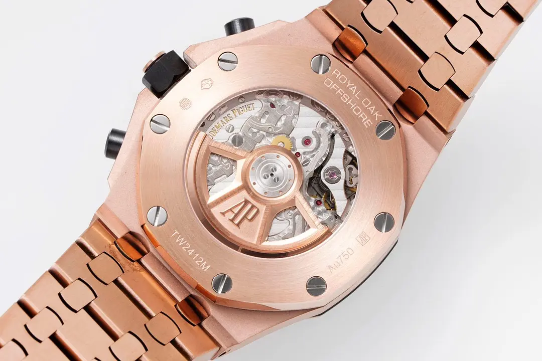 Audemars Piguet Royal Oak Offshore Rose Gold Steel Bracelet Watch With Blue Dial And 4404 Chronograph Motion - Image 10