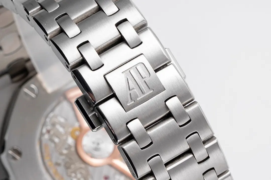 Audemars Piguet Royal Oak Offshore Stainless Steel Bracelet Watch Black Dial with 4404 Chronograph Motion - Image 10