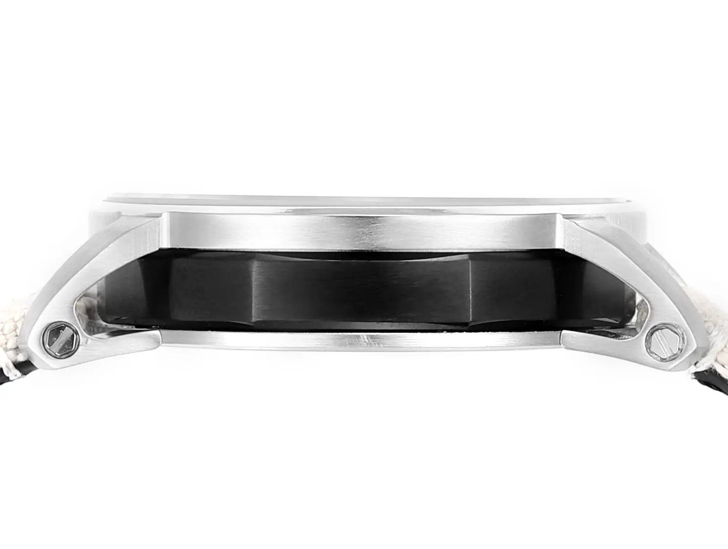 Audemars Piguet CODE 1159 Stainless Steel Watch with Smoked Dial, Beige Fabric Strap and 41mm - Image 8